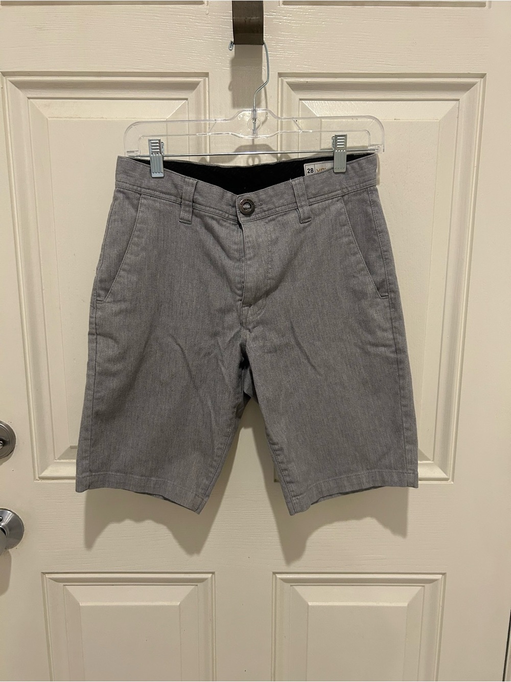 Volcom Men's Light Gray Flat-Front Shorts